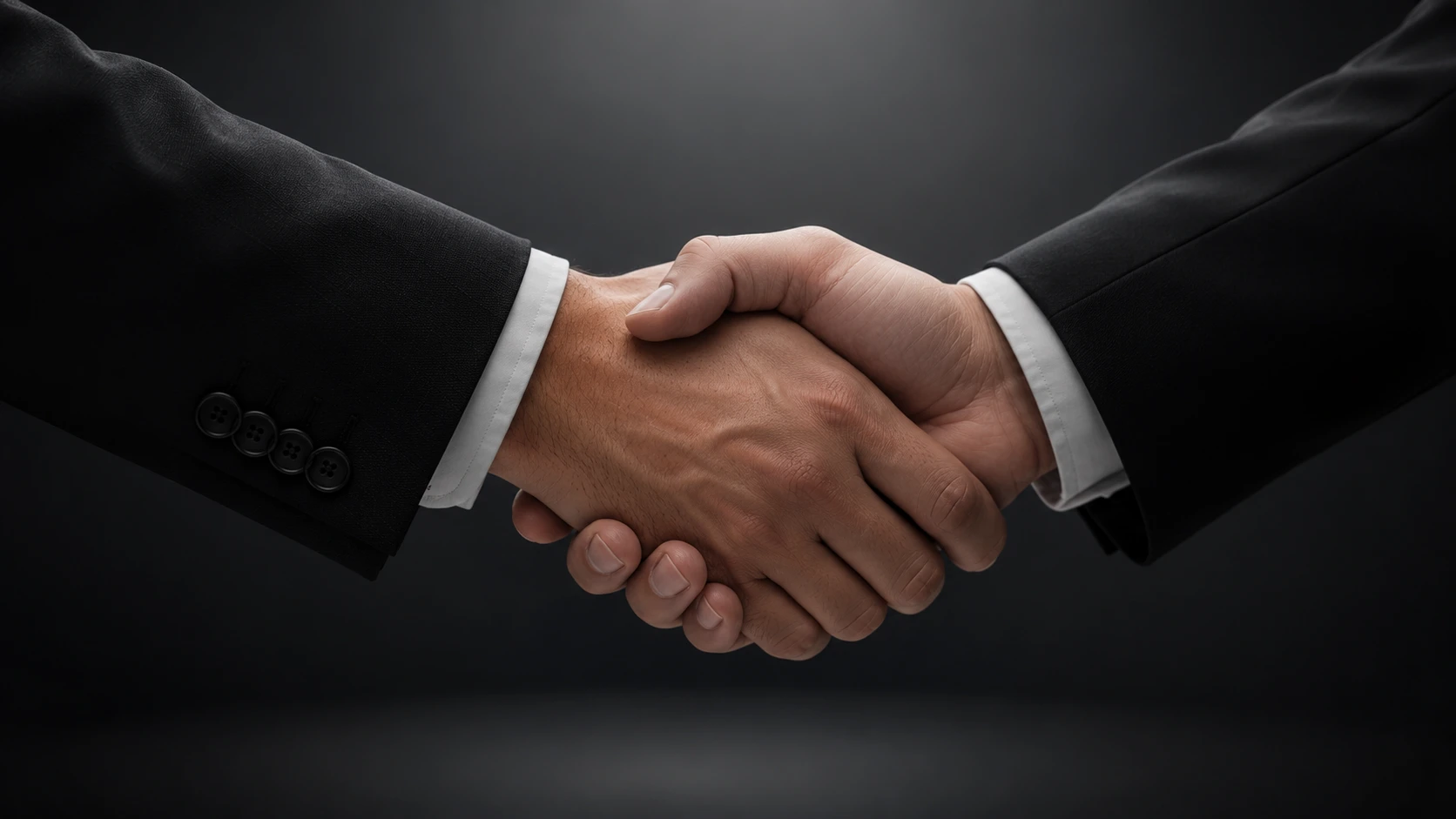 Business partnership handshake